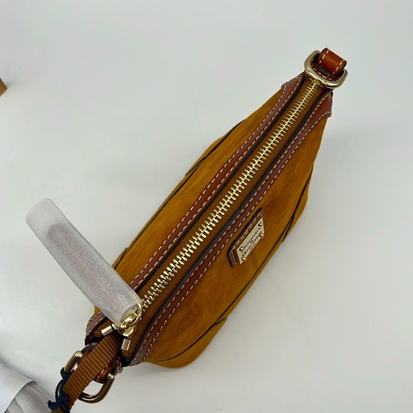 Dooney & Bourke Suede Mini Domed Crossbody Honey - Picture 8 of 13
